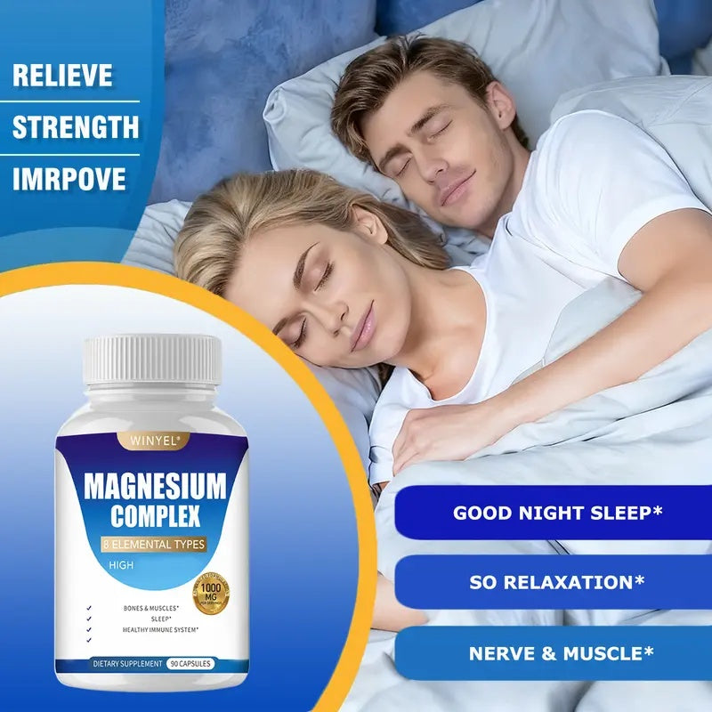 Magnesium Complex 8 en 1 — Maleato, Glicinato y más | 90 Cápsulas