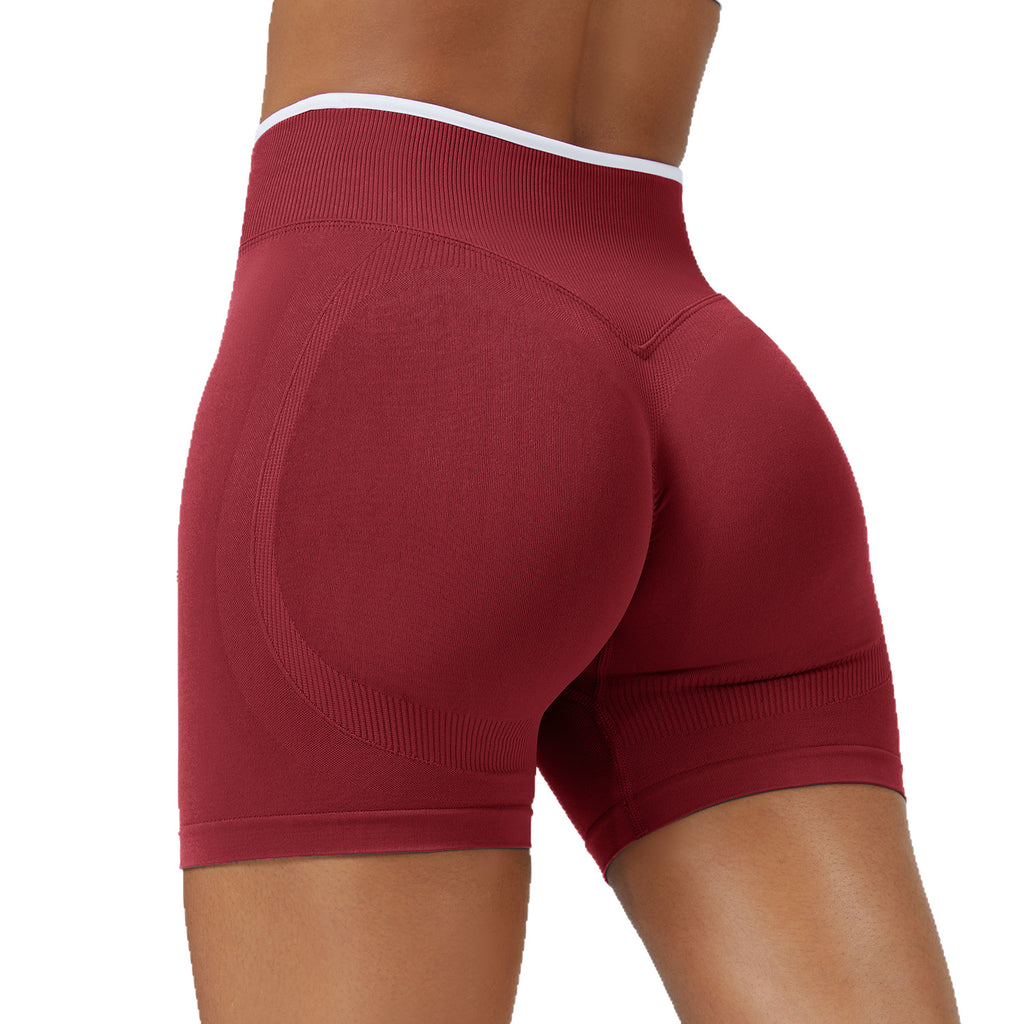 Shorts Yoga Fitness Mujer Sin Costuras 90% Nylon 10% Spandex Butt Lifting Color Block Compression XS-XL 4 Colores | Women Seamless Yoga Fitness Shorts