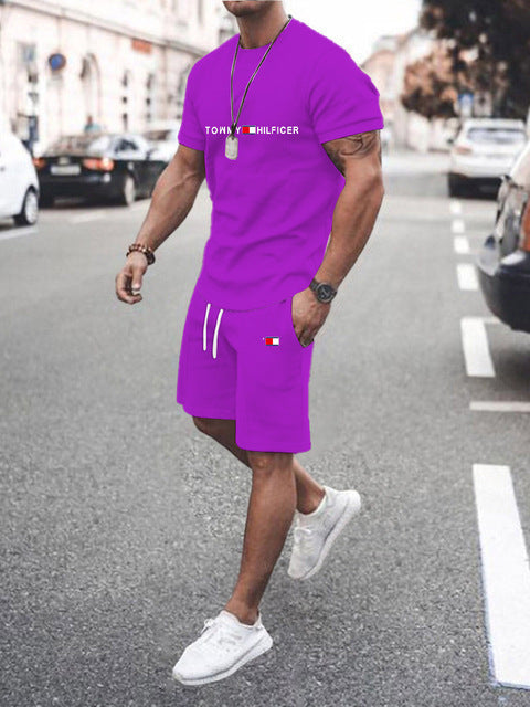 Conjunto Deportivo Hombre Estampado 3D Camiseta + Shorts 12 Colores S-XXL | Men's 3D Print Sports Outfit T-Shirt & Shorts Set