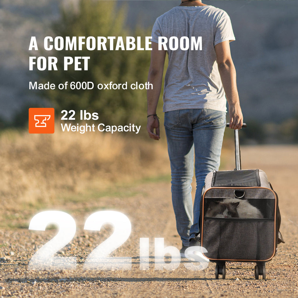 Transportín con Ruedas para Mascotas — Aprobado por Aerolíneas