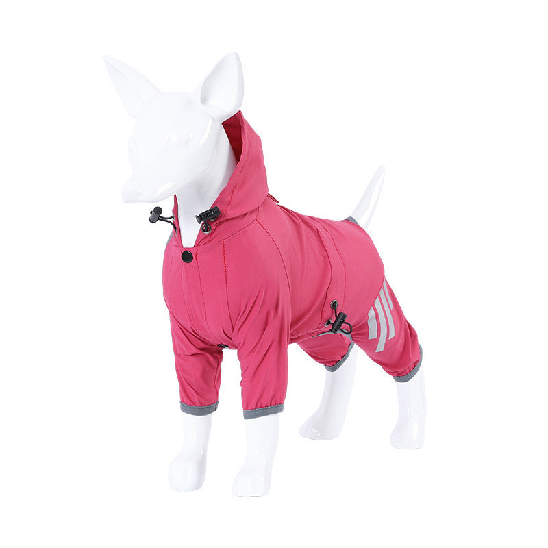 Impermeable para Perros con Tiras Reflectantes | 6 Colores | Tallas S-XXL