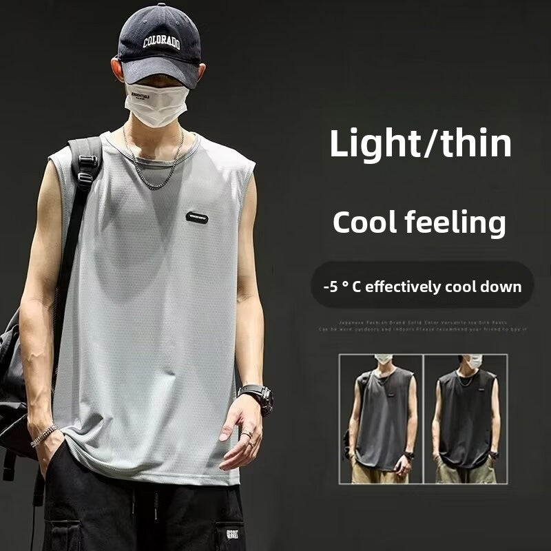 Chaleco de Malla Hombre Secado Rápido – Sin Mangas, Transpirable, M a 5XL