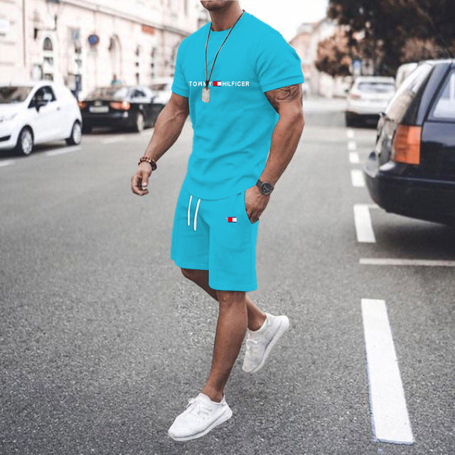 Conjunto Deportivo Hombre Estampado 3D Camiseta + Shorts 12 Colores S-XXL | Men's 3D Print Sports Outfit T-Shirt & Shorts Set