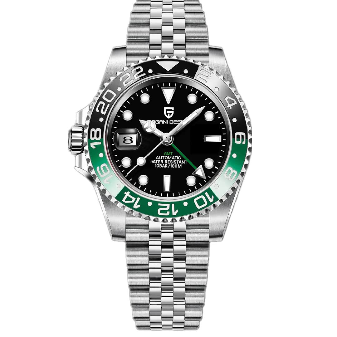 Reloj Mecánico GMT PAGANI DESIGN – Cristal Zafiro, Luminoso, 100m, 24 Estilos