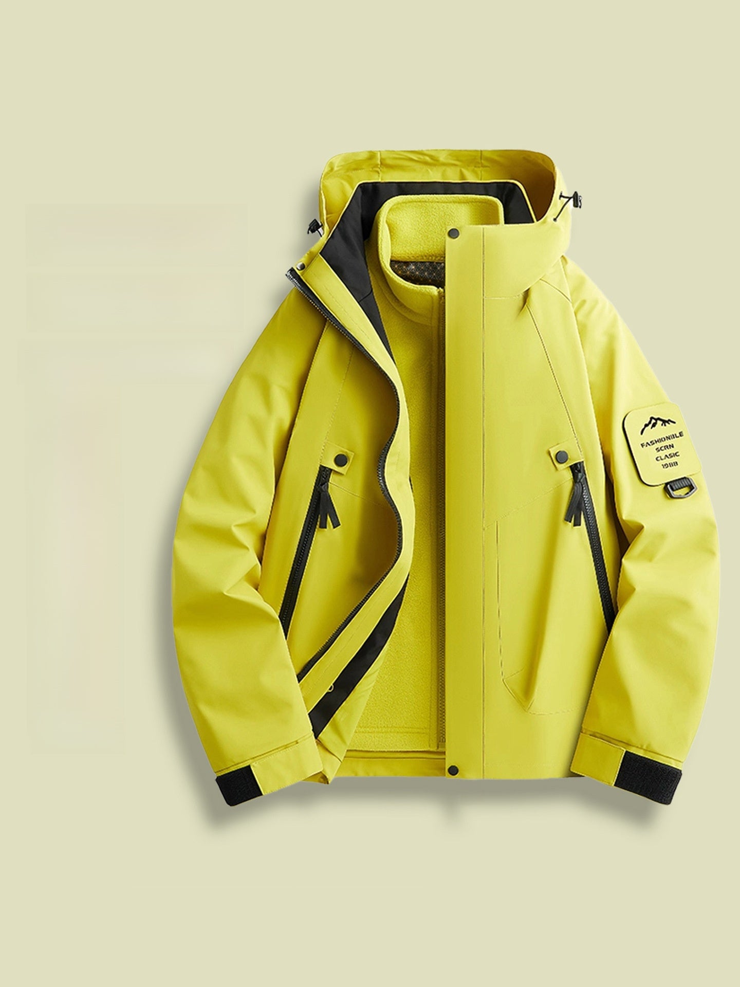 3-in-1 Windproof Winter Jacket | Detachable Fleece Liner | S-3XL