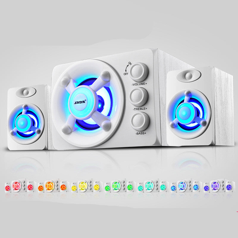 Altavoces de Escritorio con Luces LED RGB – Bluetooth, USB y Tarjeta TF