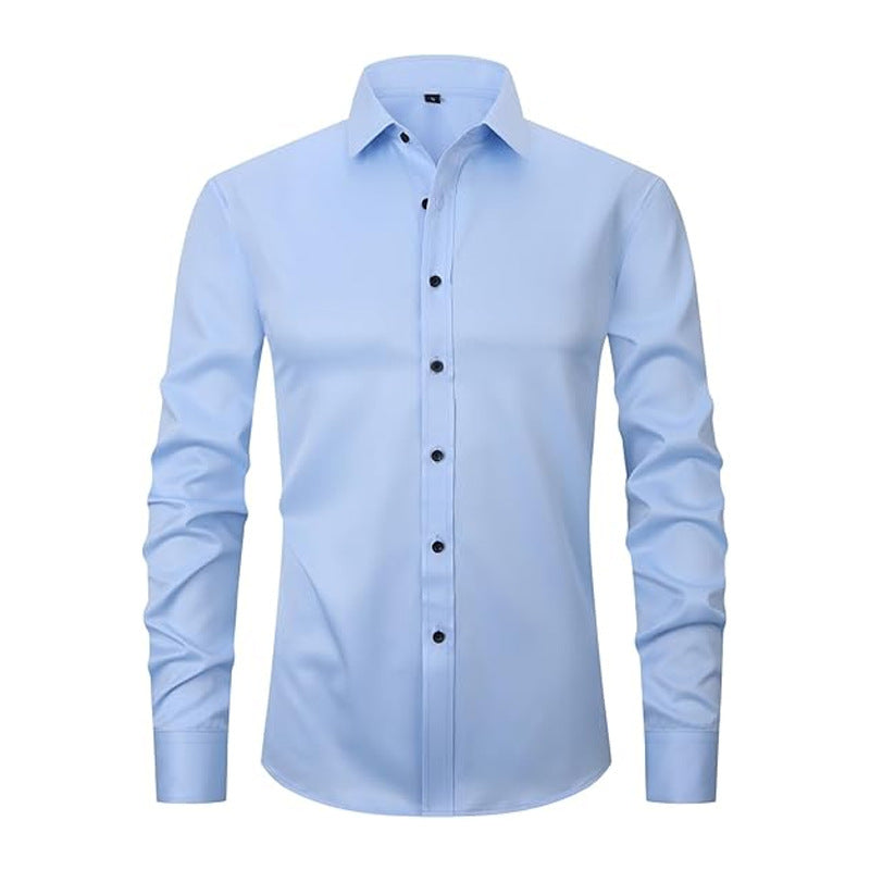 Men's 4-Way Stretch Business Dress Shirt | Anti-Wrinkle | Slim Fit | XS-3XL | 9 Colors