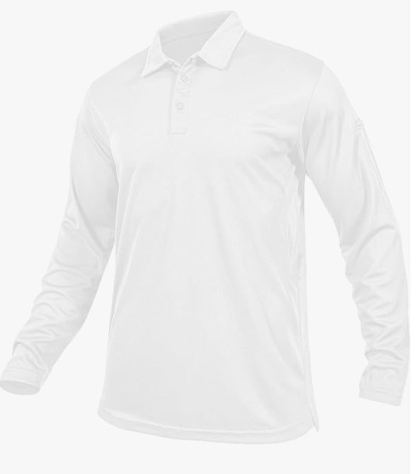 Polo Manga Larga Hombre Secado Rápido – Slim Fit, 95% Poliéster, S a XXXL