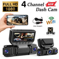Dashcam para Vehículo con Múltiples Lentes y WiFi – 1080P, Visión Nocturna, Grabación en Bucle