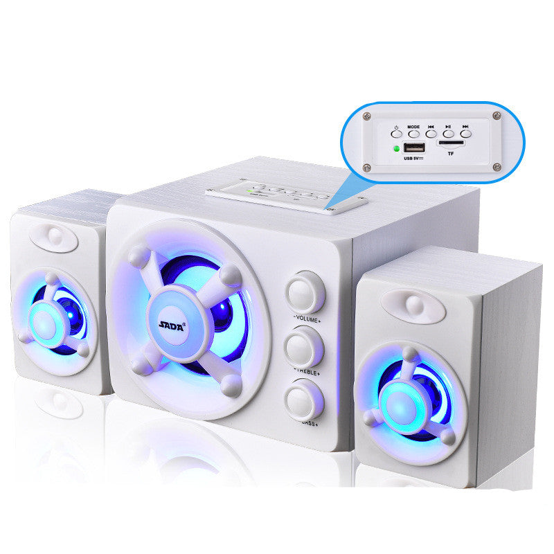 Altavoces de Escritorio con Luces LED RGB – Bluetooth, USB y Tarjeta TF