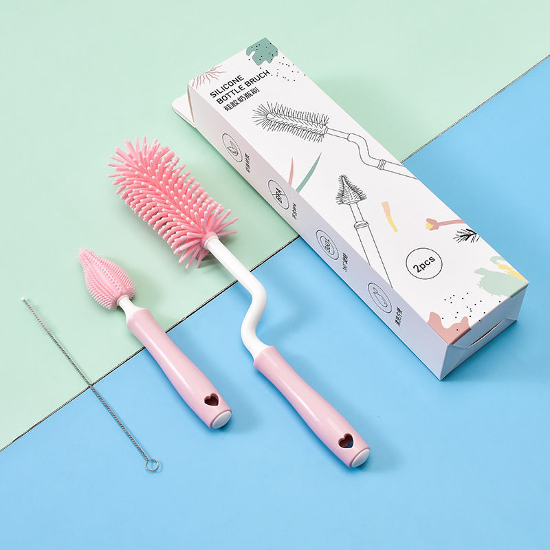 ALTSON Silicone Baby Bottle Brush Set — Straw & Bottle Cleaner for Newborns