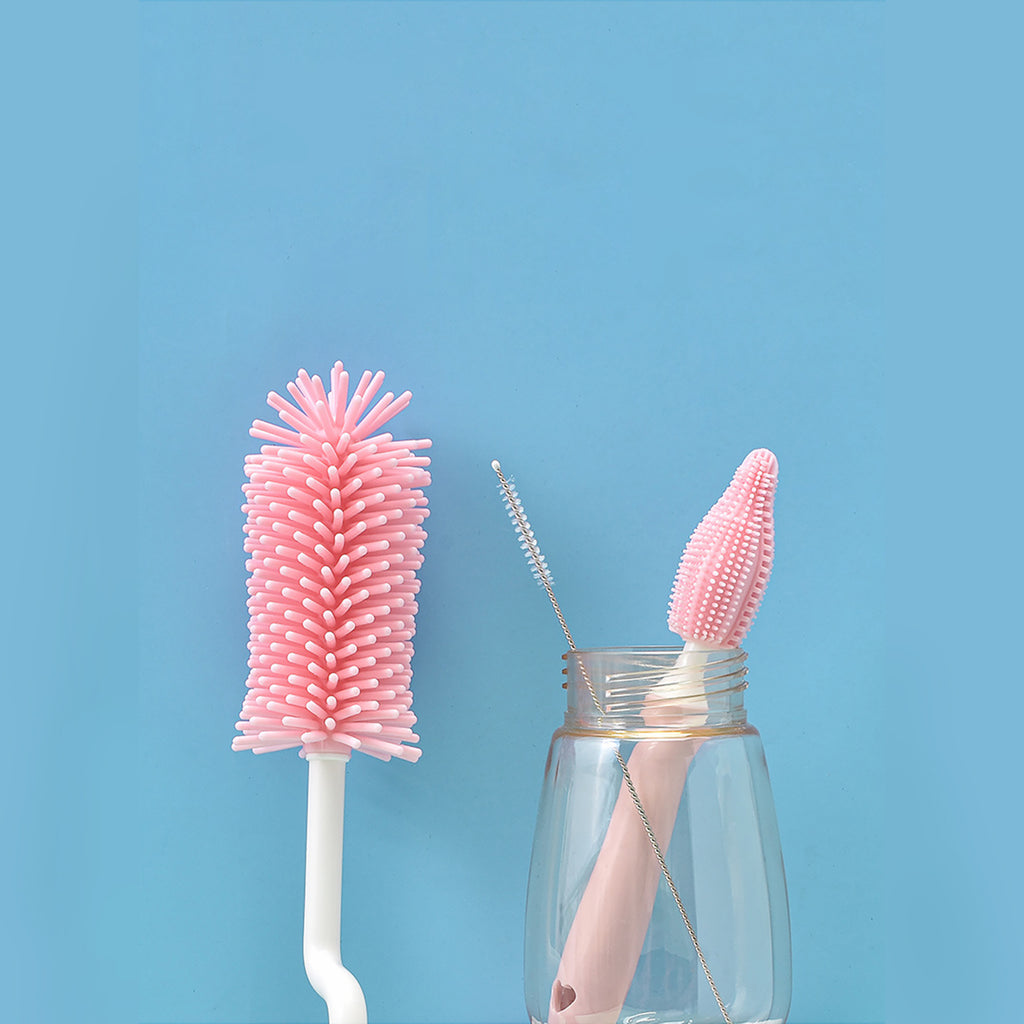 ALTSON Silicone Baby Bottle Brush Set — Straw & Bottle Cleaner for Newborns