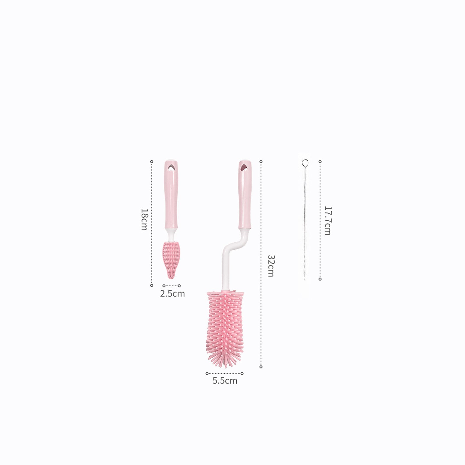 ALTSON Silicone Baby Bottle Brush Set — Straw & Bottle Cleaner for Newborns