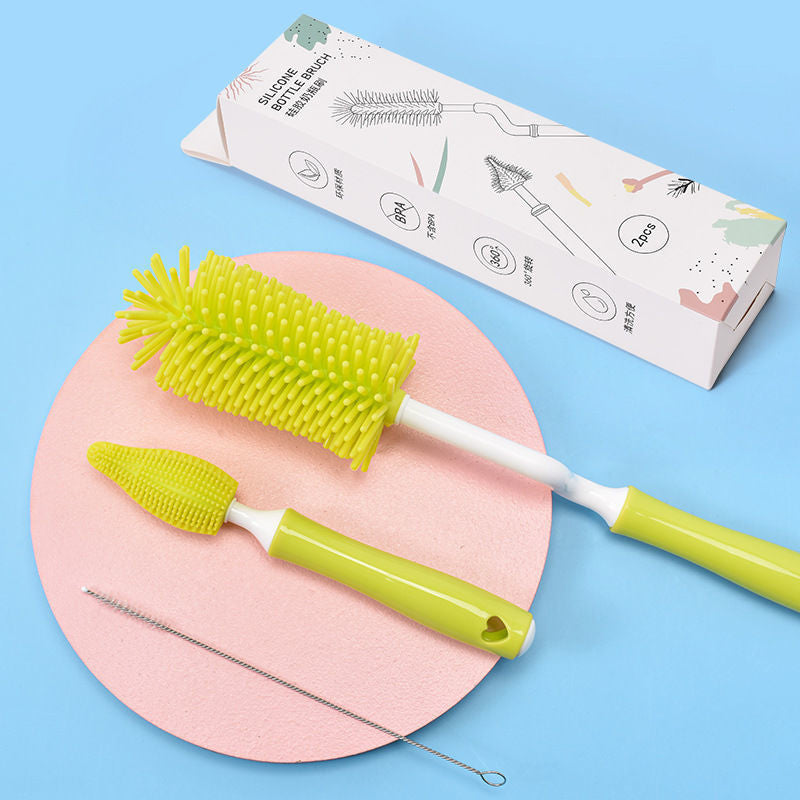 ALTSON Silicone Baby Bottle Brush Set — Straw & Bottle Cleaner for Newborns