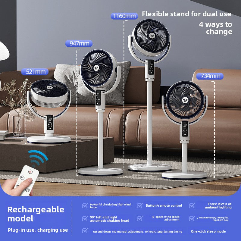 Ventilador de Escritorio Sin Aspas 16" USB con Control Remoto – Silencioso y Recargable