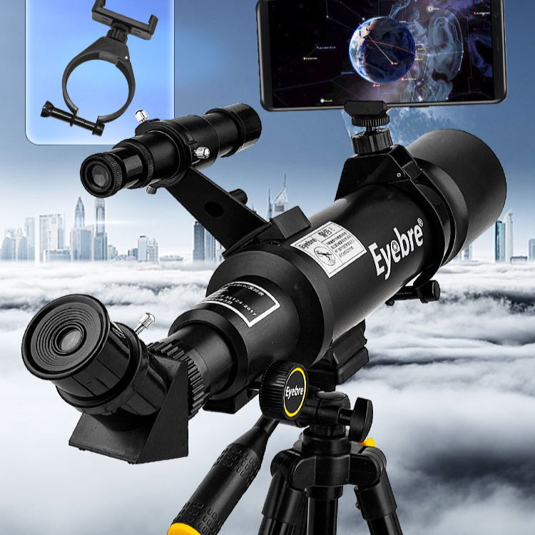Telescopio Astronómico Refractivo 200x 70mm – Kit Completo con Oculares y Trípode