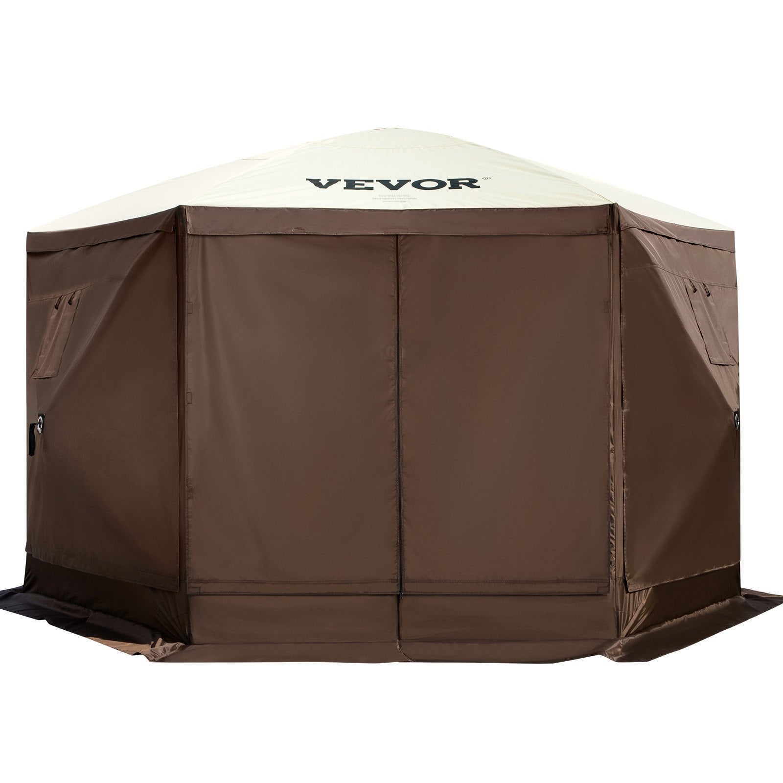 Carpa Gazebo de Camping 6 Lados con Ventanas de Malla