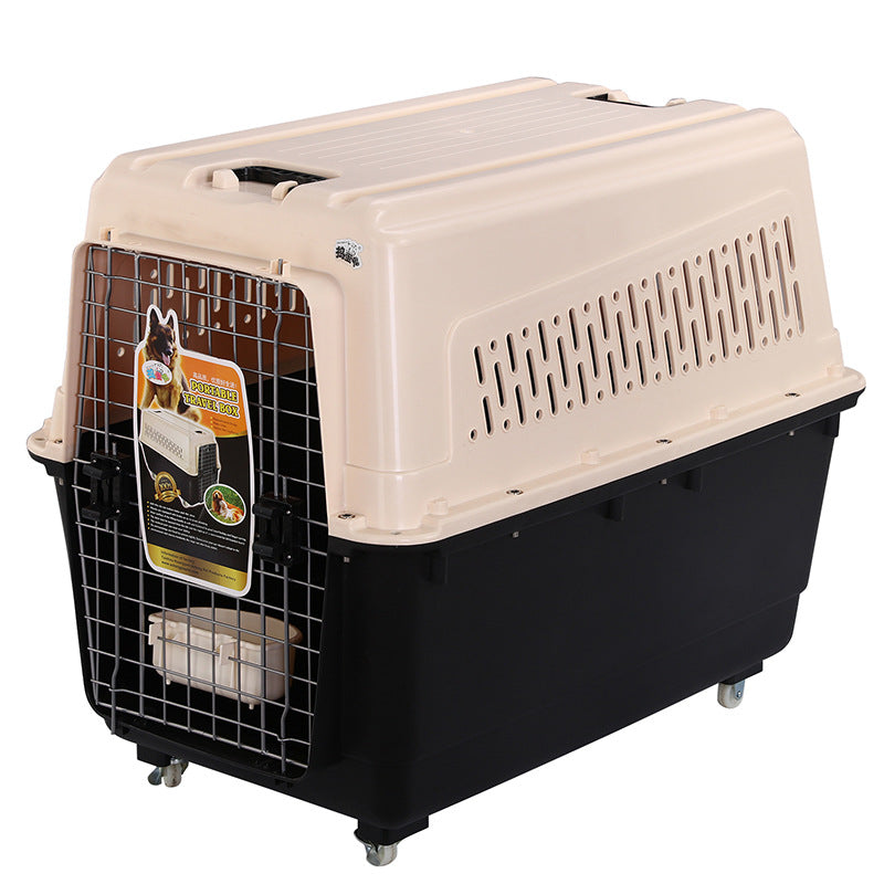 Large Dog Air Travel Crate | Airline Approved Up to 75kg | PP Resin
