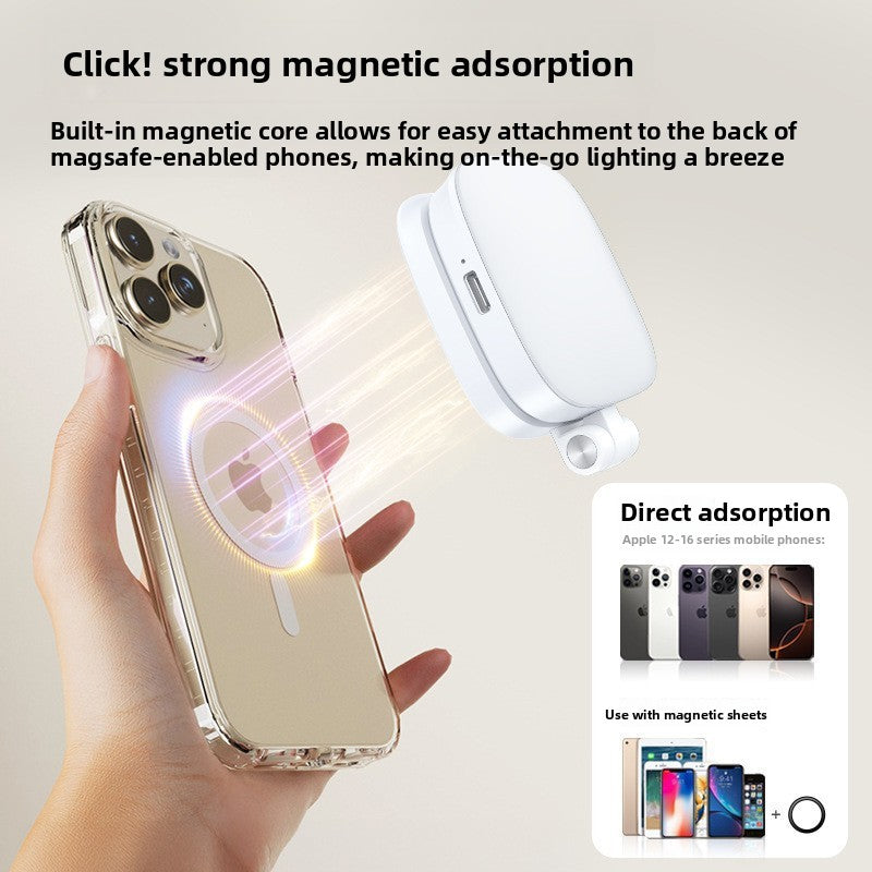 Luz de Relleno Magnética para Móvil – Temperatura Ajustable 2500K-9900K, Portatil