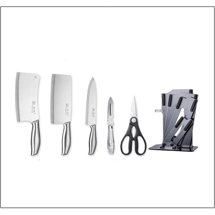 Juego de Cuchillos de Cocina Profesional 6 Piezas con Bloque – Acero Inoxidable Alto Carbono