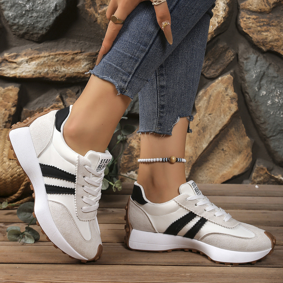 Zapatillas Deportivas Casuales Mujer – Suela Gruesa, 7 Colores, Tallas 36-43