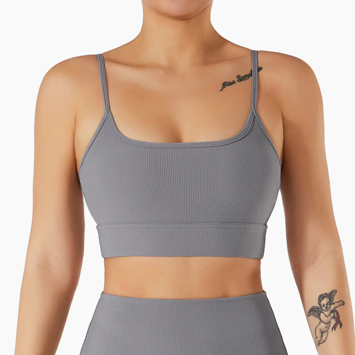 Traje Yoga Mujer 2 Piezas Sin Costuras 90% Poliéster 10% Spandex Hip Lifting Cintura Alta Top + Shorts/Pants 4 Colores S-L | Women Seamless 2-Piece Yoga Suit