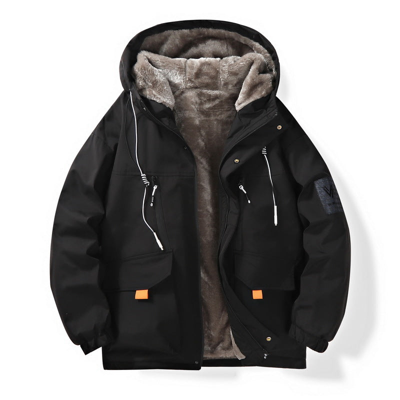 Men's Thick Padded Cotton Coat | Fleece Lined | Hooded Zip | M-4XL | 5 Colors