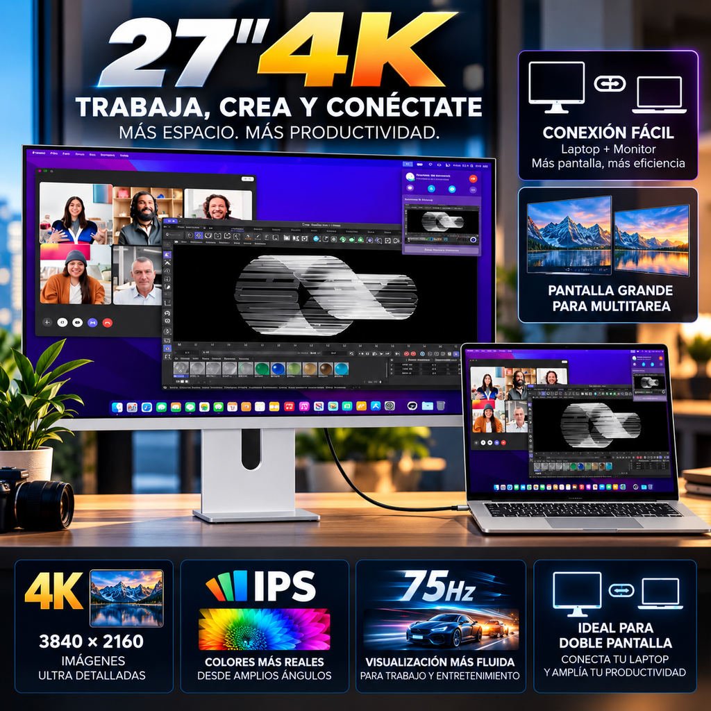 27-Inch 4K 75Hz IPS Monitor | Monitor IPS 4K de 27 pulgadas