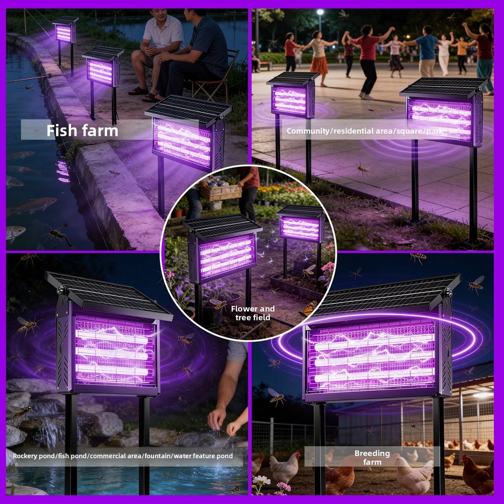 Lámpara Antimosquitos Solar | IP65 | Sensor Automático | Jardines y Exteriores