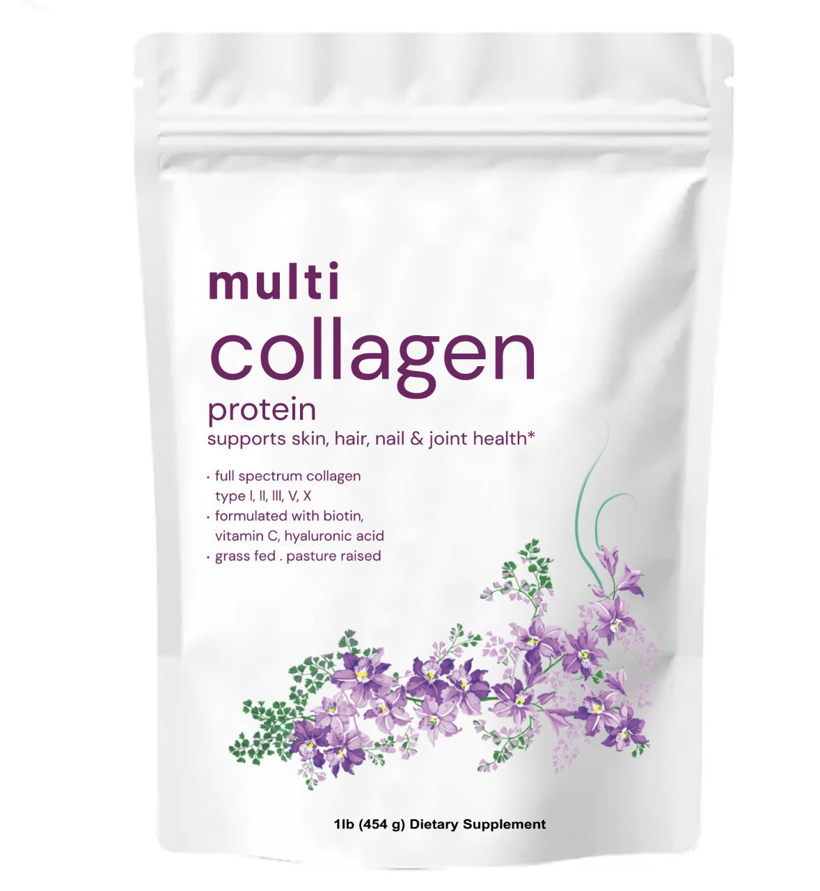 Multi Collagen Peptides Powder - Types I, II, III, V, X