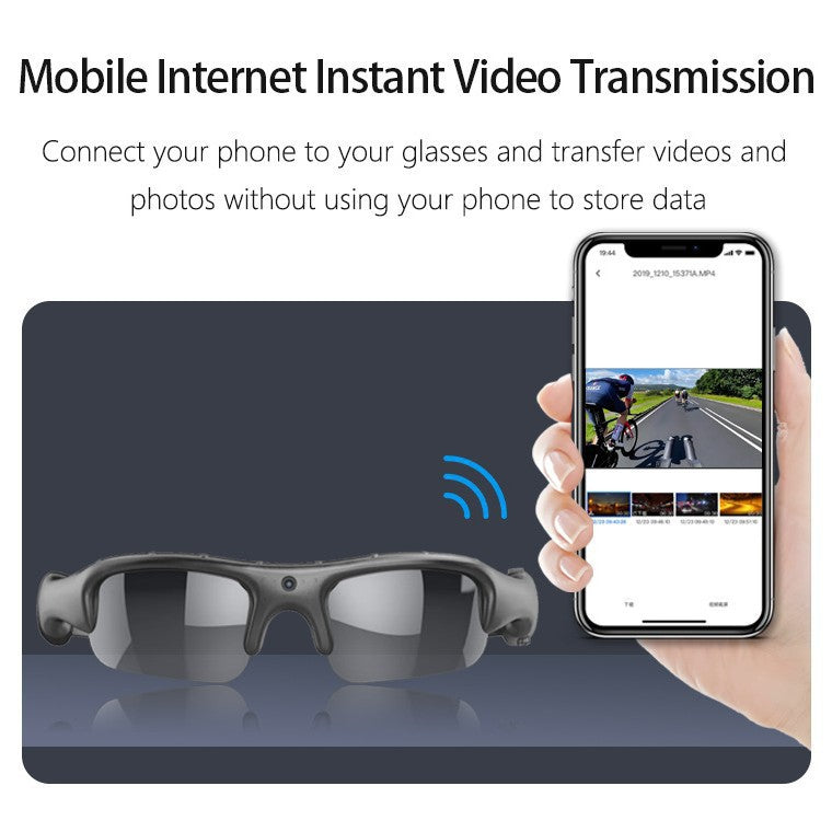 Cámara Deportiva HD 1080P para Ciclismo con WiFi – 5 Horas de Batería, Incluye Gafas