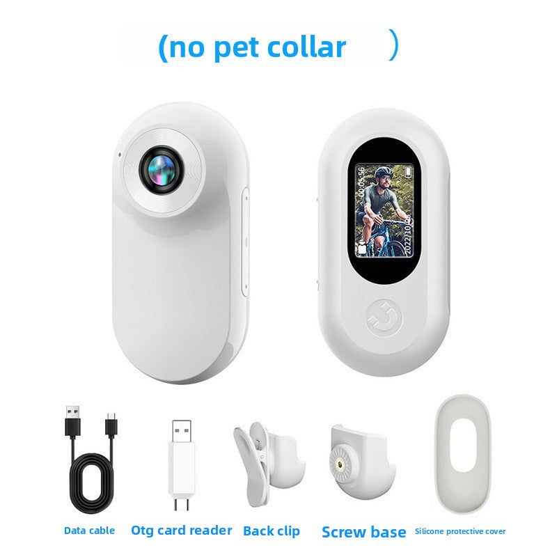 Mini Cámara de Acción para Mascotas 1080P Gran Angular – Grabadora Compacta con Collar