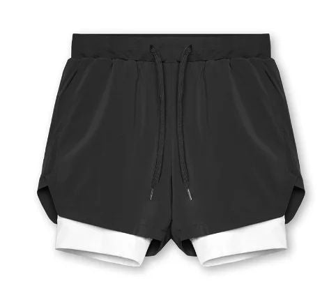 Shorts 2 en 1 Hombre Running Forro Compresión Transpirable 9 Colores S-XXL | Men's 2-in-1 Running Sports Shorts