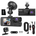 Cámara de Auto 3 Canales ALTSON — FHD 1080P WiFi con Tarjeta 64GB Incluida
