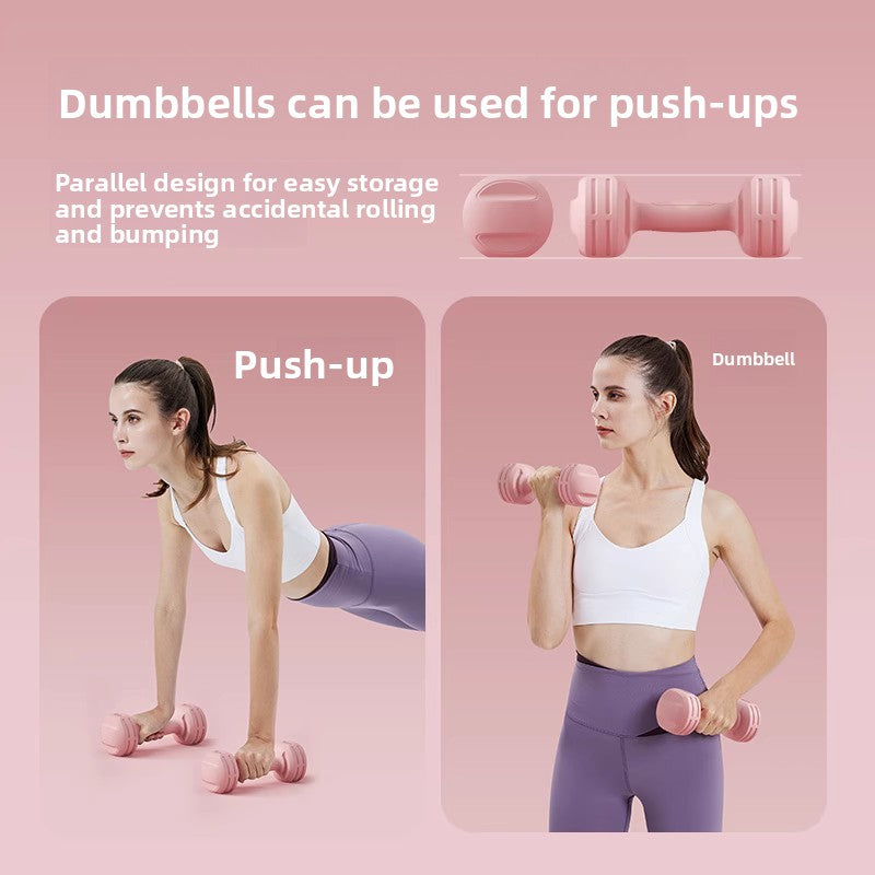 Rubber-Coated Dumbbells Set – Home Fitness Weights