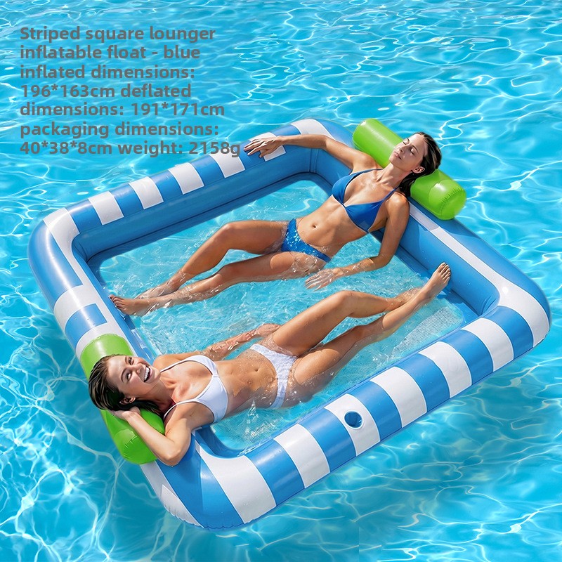 Inflatable Pool Float Bed with Cup Holder | Double | 14 Styles
