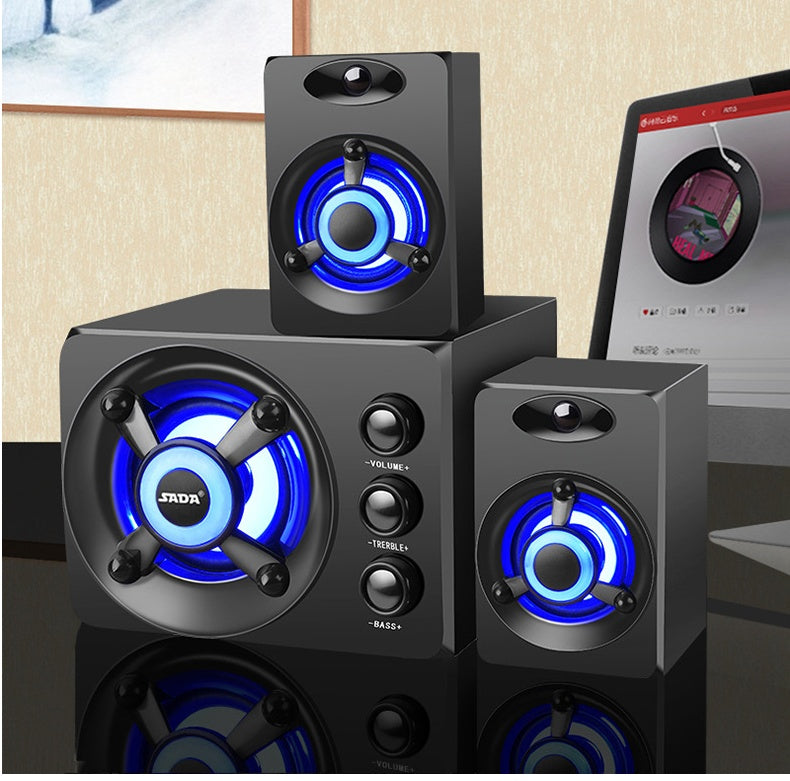 Altavoces de Escritorio con Luces LED RGB – Bluetooth, USB y Tarjeta TF