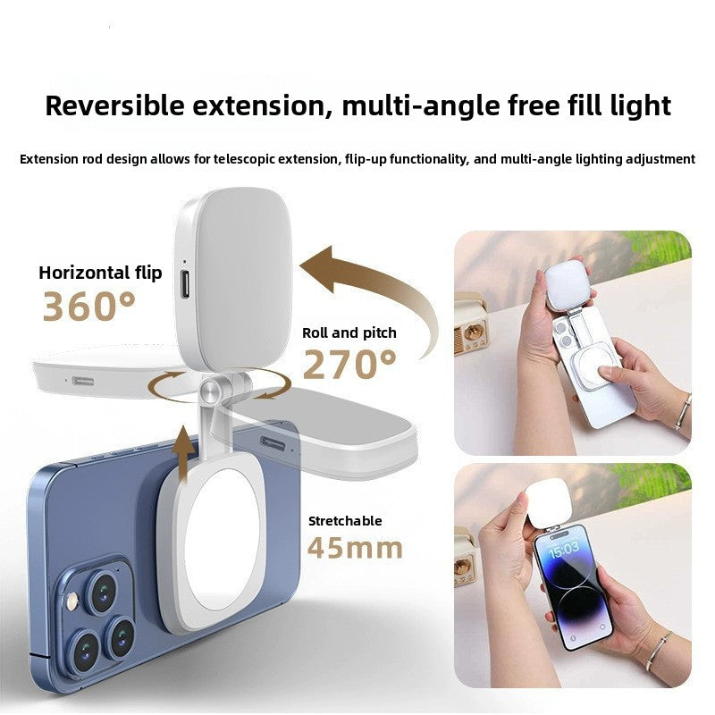 Luz de Relleno Magnética para Móvil – Temperatura Ajustable 2500K-9900K, Portatil