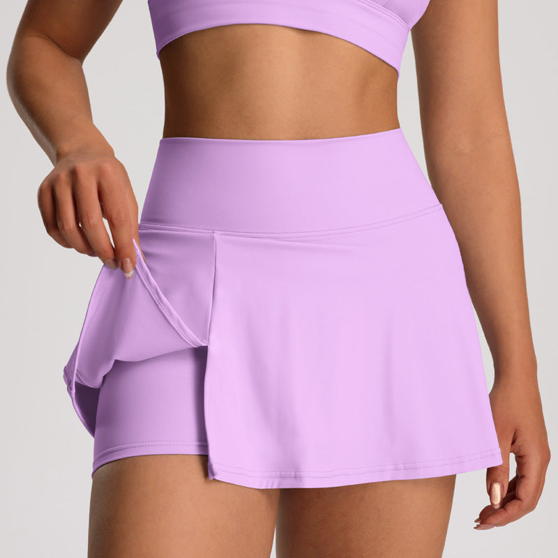Conjunto Falda Tenis Mujer Bra One-Shoulder + Falda Corta Cintura Alta Nylon/Spandex S-XL | Women Tennis Skirt Set