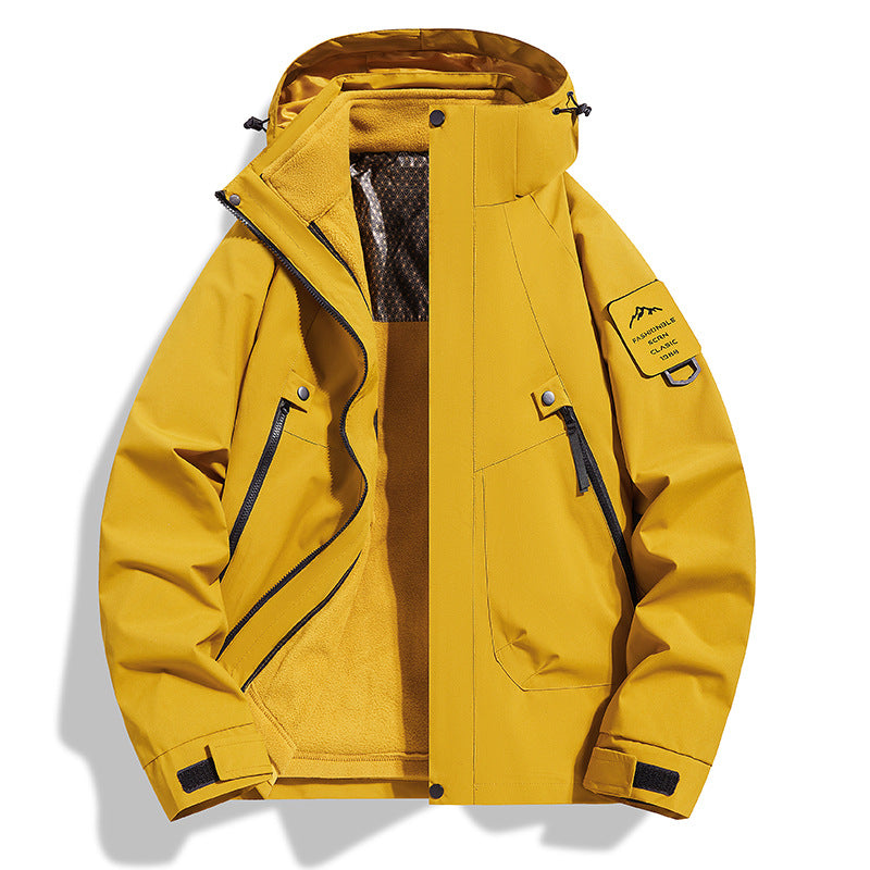 3-in-1 Windproof Winter Jacket | Detachable Fleece Liner | S-3XL