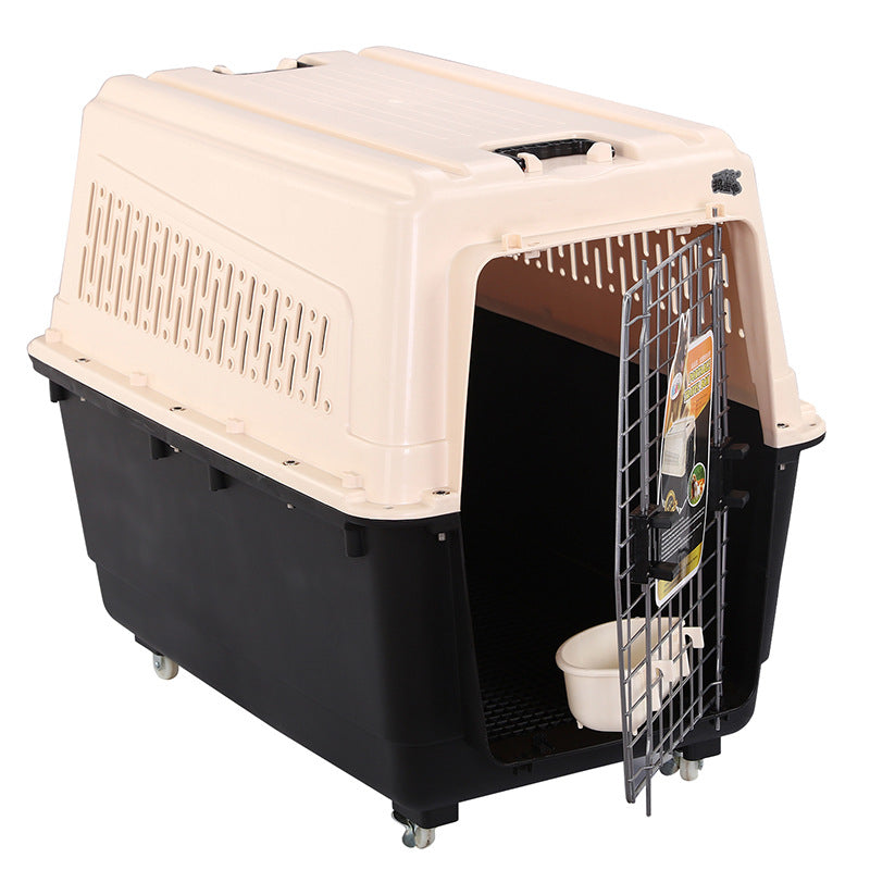 Large Dog Air Travel Crate | Airline Approved Up to 75kg | PP Resin