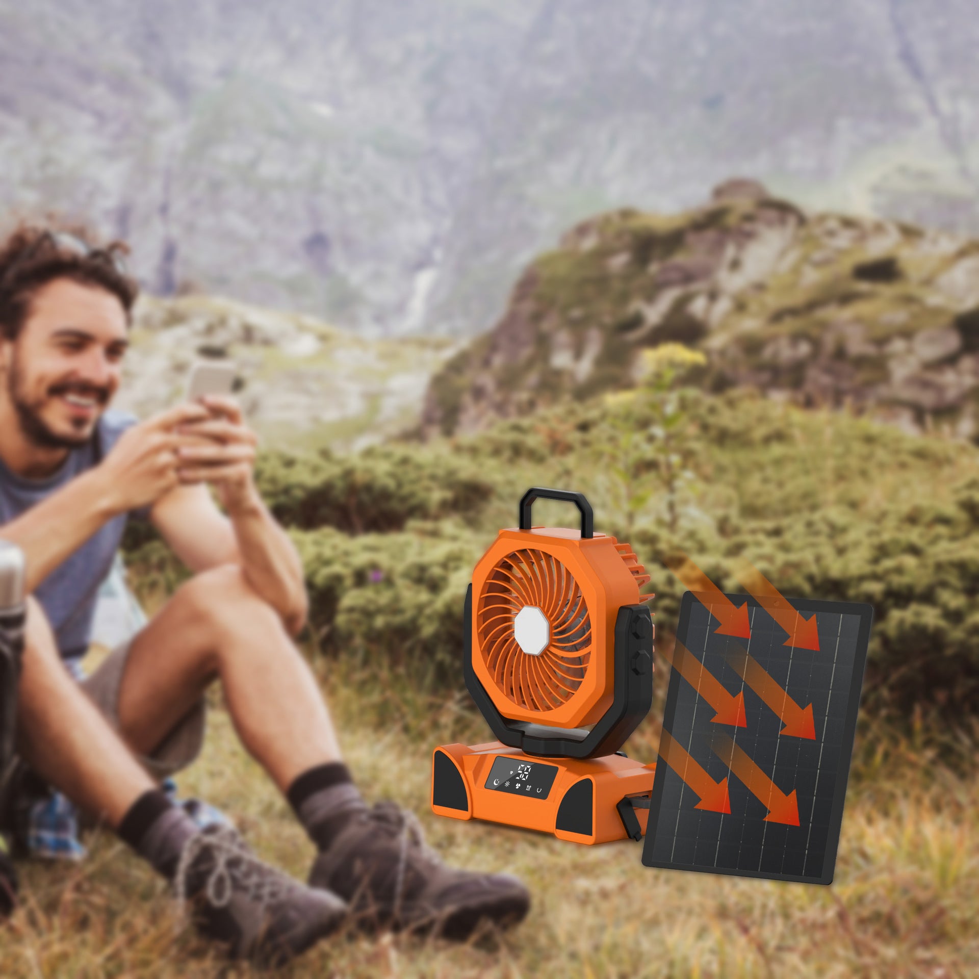Ventilador Portátil Recargable con Luz y Control Remoto – ALTSON