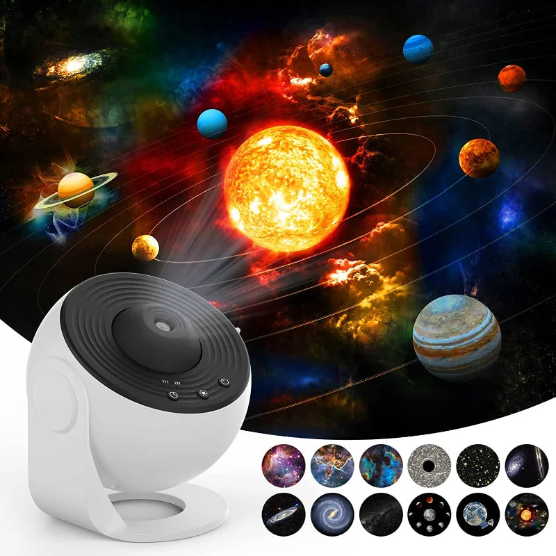 Proyector de Galaxias 12 en 1 – Planetario HD 360° para Niños y Decoración
