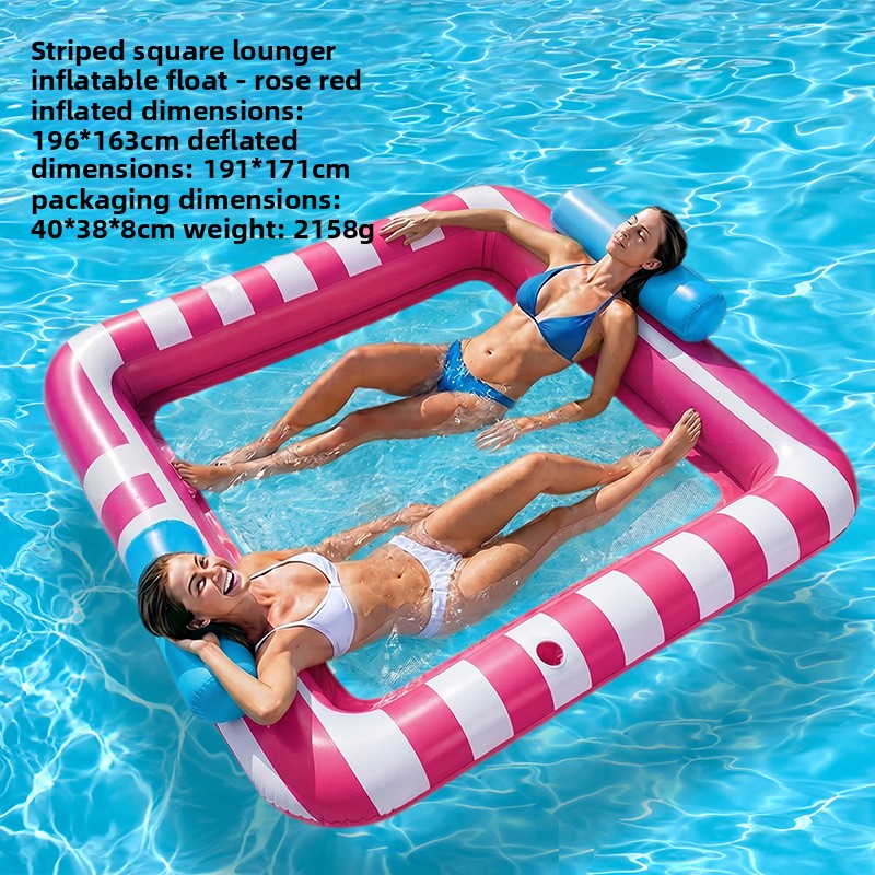 Inflatable Pool Float Bed with Cup Holder | Double | 14 Styles