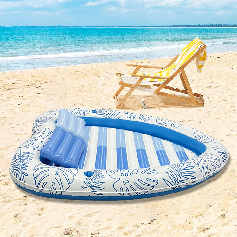 Inflatable Pool Float Bed with Cup Holder | Double | 14 Styles
