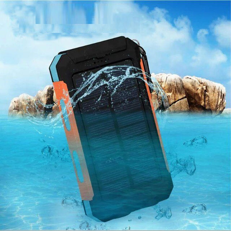 Power Bank Solar 20000 mAh con Doble Faro LED – Batería Externa Portátil