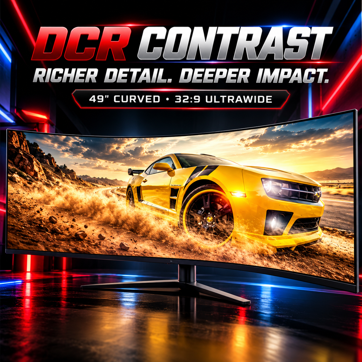 49-Inch Ultrawide Curved Monitor 32:9 | 5K 165Hz | Built-in Speakers | Home & Office