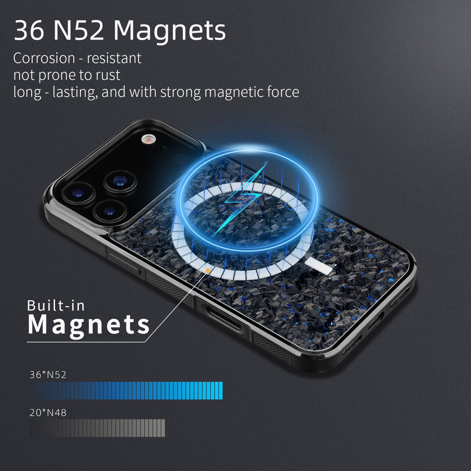 Forged Carbon Fiber Phone Case for iPhone 17 Series
