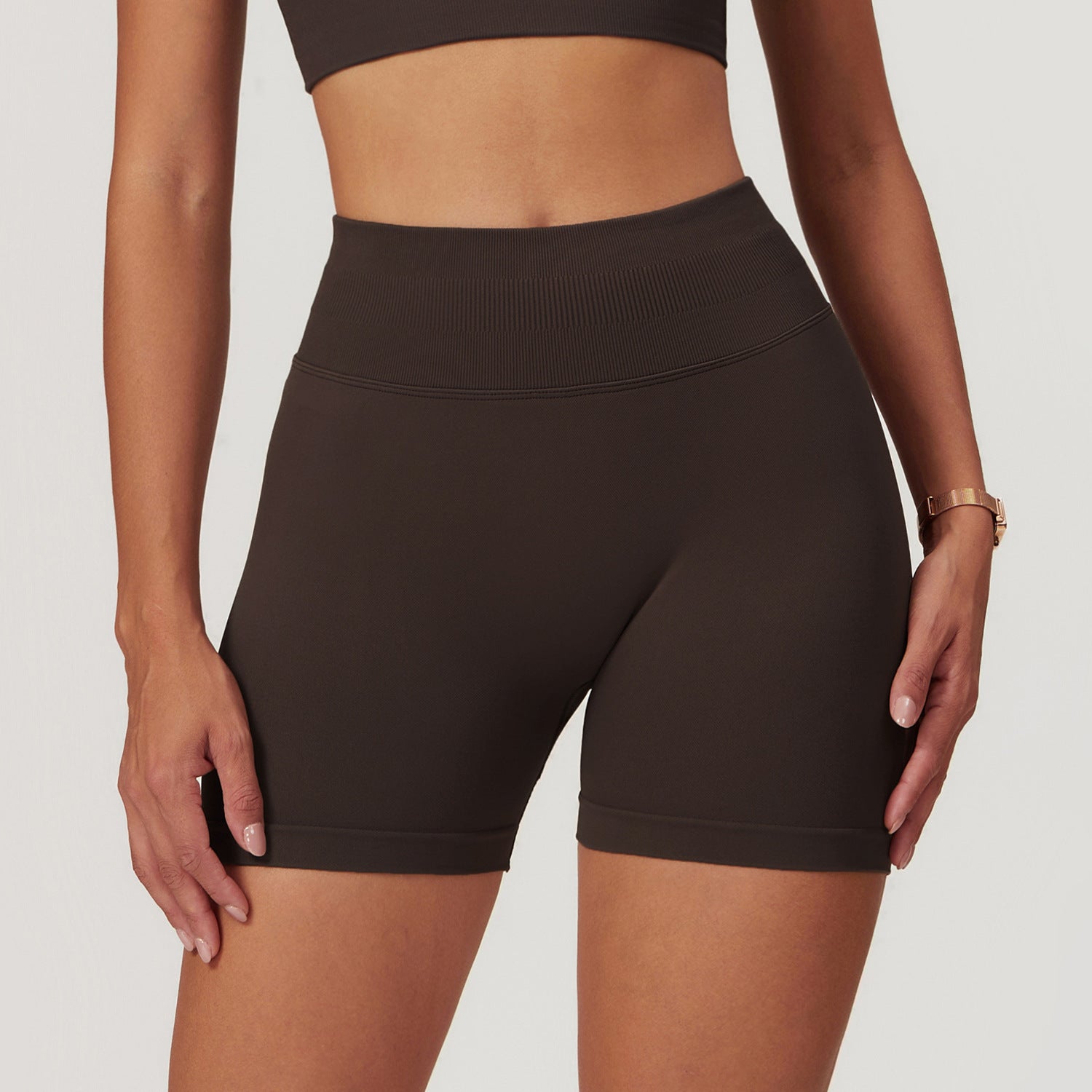 Shorts Yoga Mujer Sin Costuras Cintura Alta Levanta Glúteos 90% Nylon 10% Spandex S-XL | Women Seamless High Waist Yoga Shorts