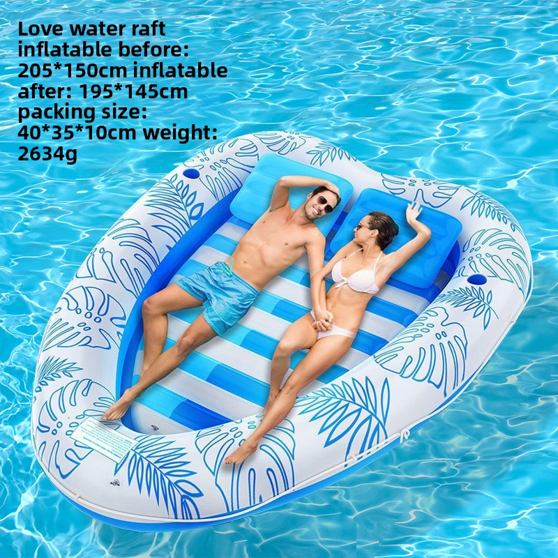 Inflatable Pool Float Bed with Cup Holder | Double | 14 Styles